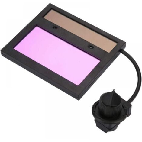 Casque de soudage à panneau solaire 110 x 90 mm, lentille de masque de soudage à obscurcissement automatique, double écran LCD