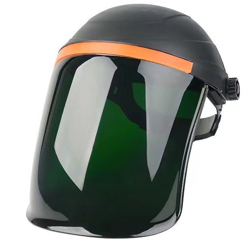 Casque de soudage résistant à la chaleur et aux chutes, capot de soudage professionnel visible pour couper, polir, souder, dessus noir, vert foncé