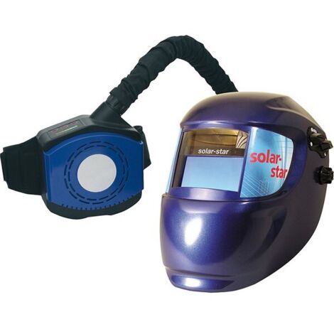 Casque de soudeur à système respiratoire, Modèle : Casque automatique solar-galaxy avec système de protection respiratoire