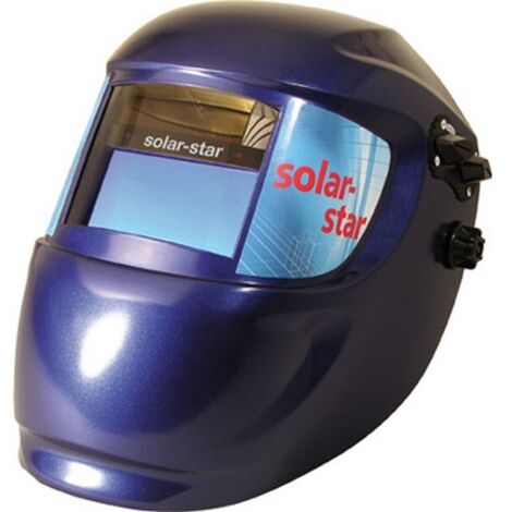 Casque de soudeur, Modèle : Casque automatique solar-star, Vitesse de commutation clair-sombre 0,1 ms, Temps d'éclaircissement : en continu s