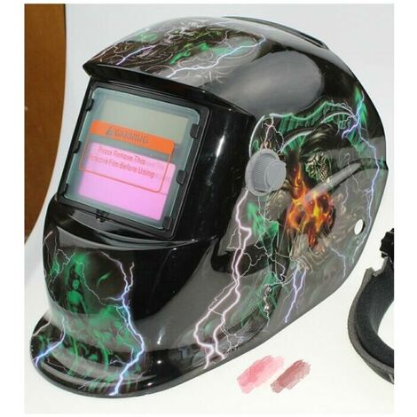HANBING Casque de Soudure Automatique - Masque de Soudure avec 2 Capteurs de filtre à ombre réglables DIN9-13 pour le soudage à l'arc de MIG TIG MAG