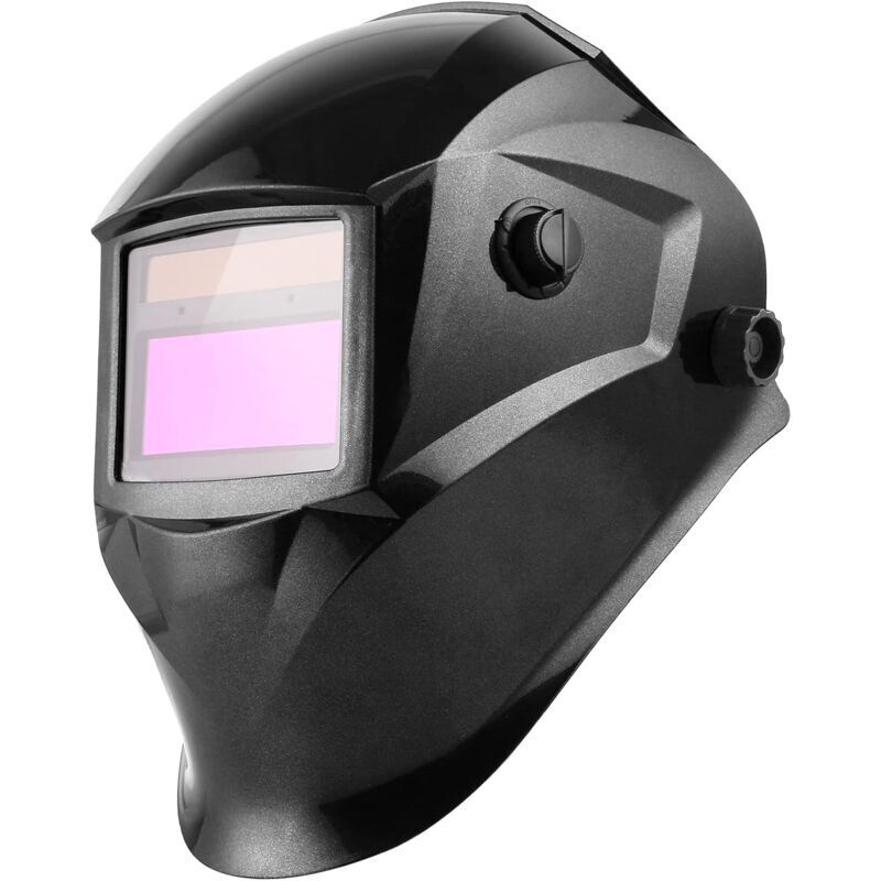 Linghhang - Casque de Soudure Automatique, Masque Soudure, Grand Champ de Vision: 96 x 48mm, Gamme Réglable d'ombre din 9-13, avec 2 Capteurs et 5
