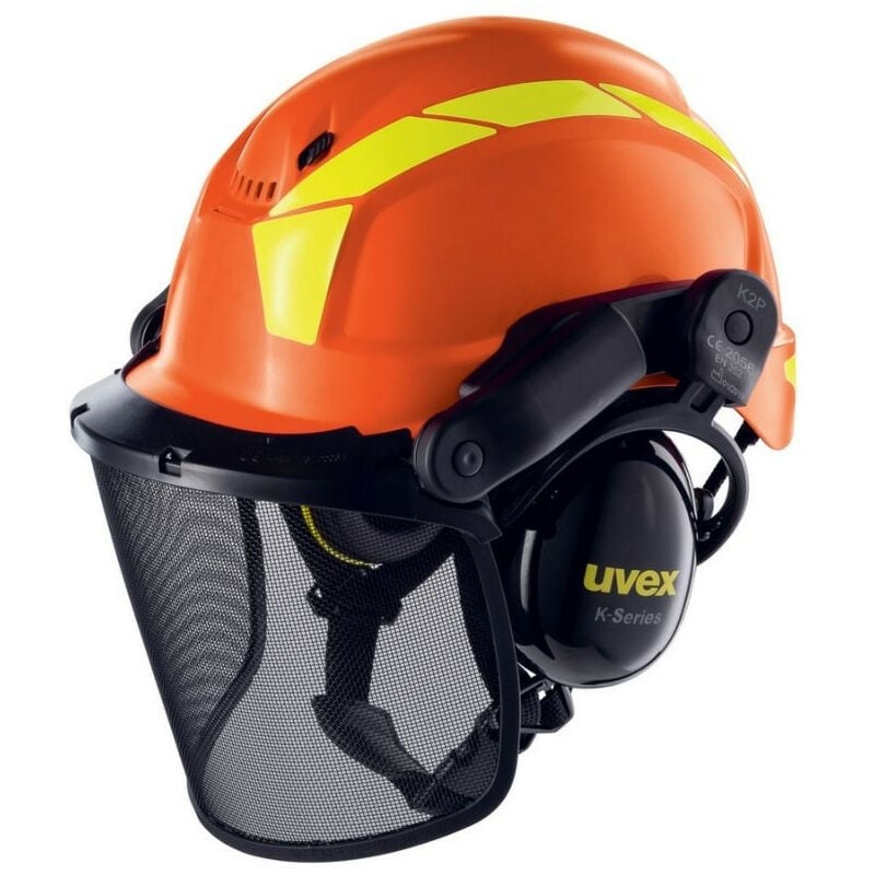 Kit casque forestier Pheos Forest Uvex 9774 - Orange clair - Taille unique