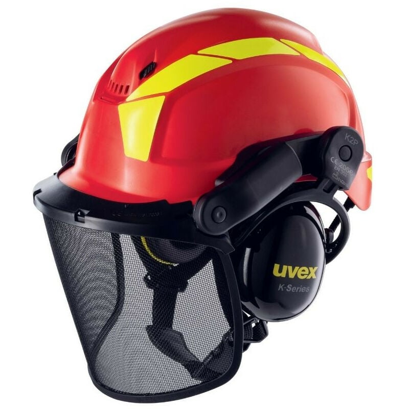 Kit casque forestier Pheos Forest Uvex 9774 - Rouge - Taille unique