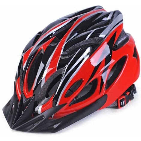 Casque de vélo, casque intégré, casque de vélo, rouge, convient aux hommes et aux femmes
