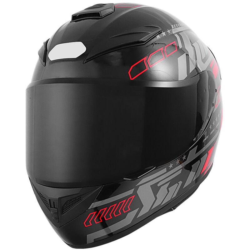 ASUPERMALL Casque De Velo Rue Moto Integral Compact Leger Mode Adulte Approuve Dot Pour La Protection Securite Cyclisme Course Moto,Noir