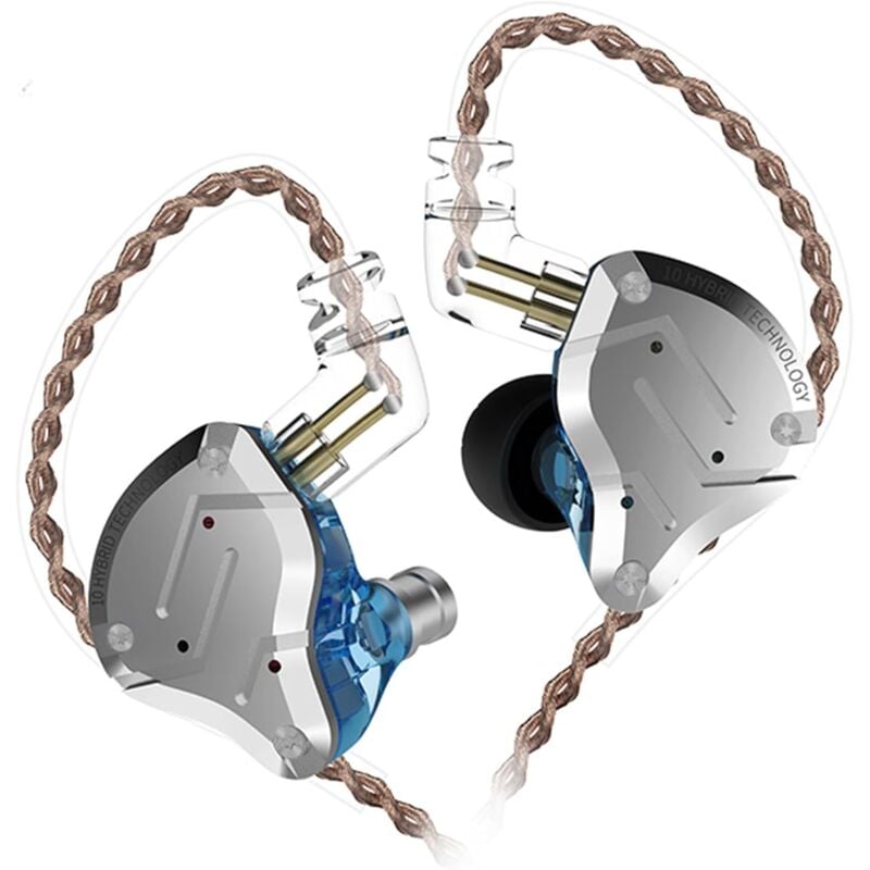 Casque d'écoute en fer mobile avec anneau en métal pour basses lourdes, casque de sport filaire avec fil contrôlé par fil, écouteurs HiFi