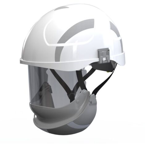 Casque d'électricien Penta en ABS, polycarbonate Blanc avec écran facial retractable , gamme ARC FLASH class 2 ( Prix pour 1 )