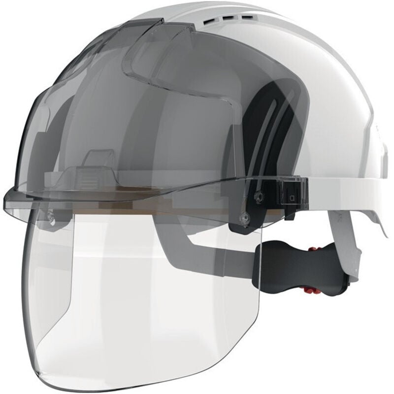 Casque d'escalade industriel evo® VISTAshield® blanc/fumé abs en 397.EN 50365 JSP