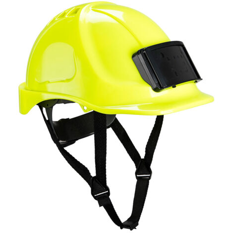 Casque Endurance avec porte-badge couleur : Jaune taille  - PORTWEST