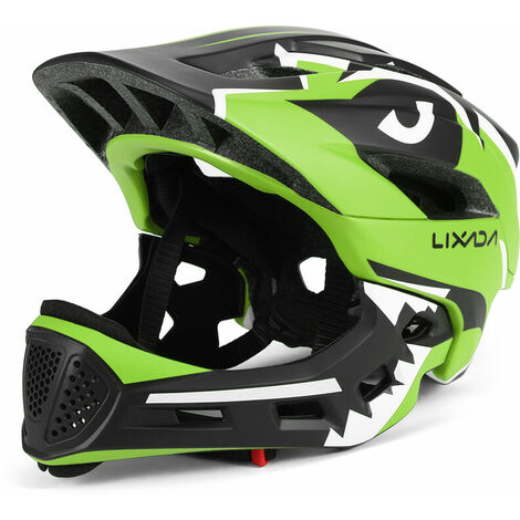 Casque intégral amovible pour enfants Casque de sécurité sportive pour enfants pour le cyclisme, la planche à roulettes, le patinage à roulettes (vert)