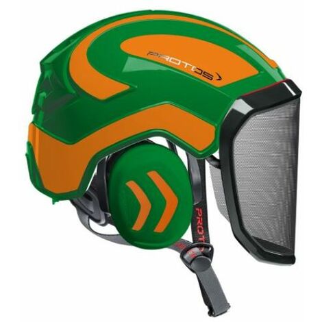 Casque Protos intégral arborist F39 : rouge/blanc