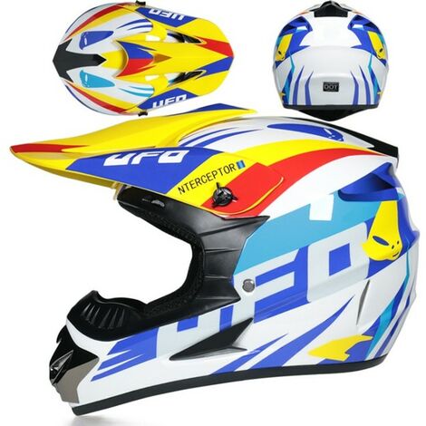 Casque intégral pour Moto, pour la descente, le Motocross, lunettes tout-terrain, gants de sécurité pour vtt,UFO,M,CHINA