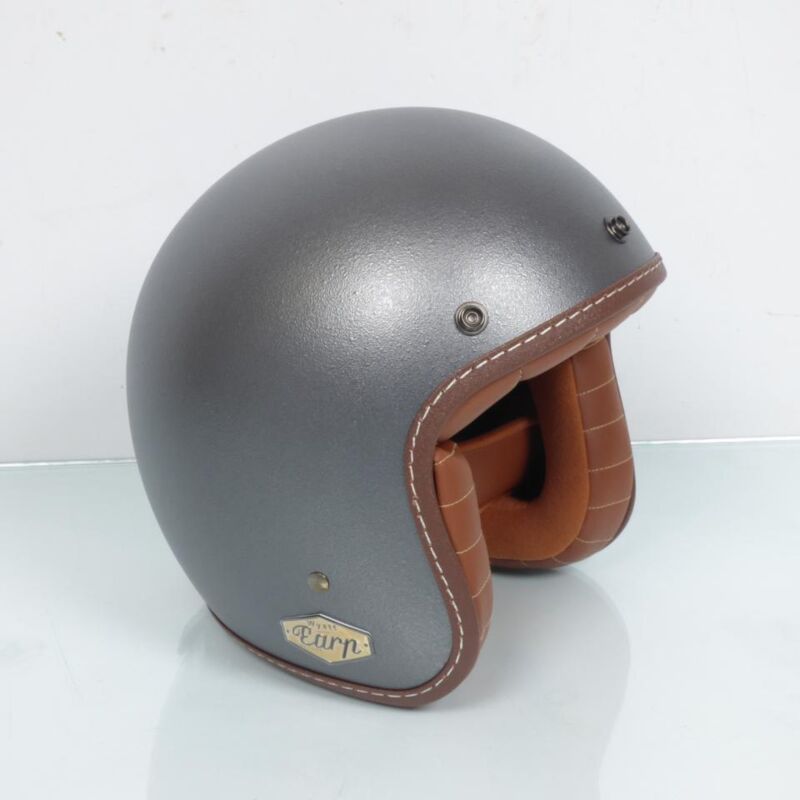 Casque jet gris mat Torx pour homme / femme Taille L Wyatt Earp