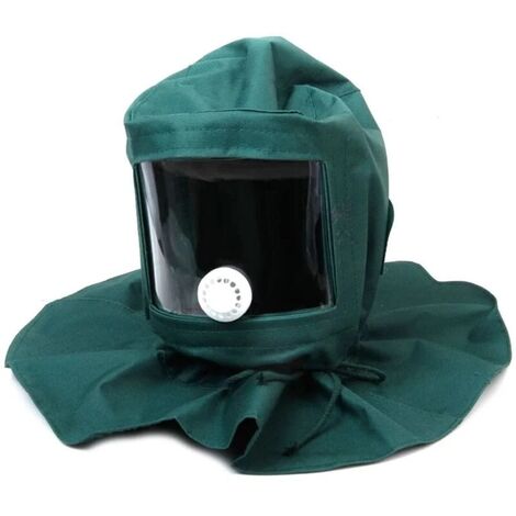 Casque Masque de Protection Anti-Vent Anti-poussière pour Sablage Sableuse