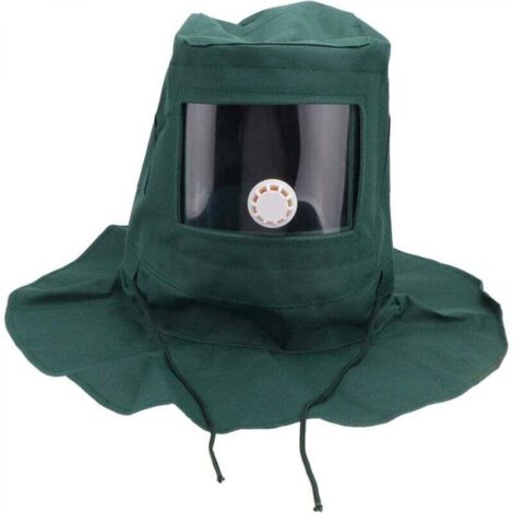 Casque Masque de Protection Anti-Vent Anti-poussière pour Sablage Sableuse