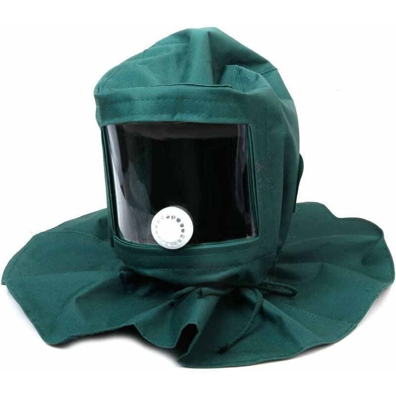 Casque Masque de Protection Anti-Vent Anti-poussière pour Sablage Sableuse Trimec