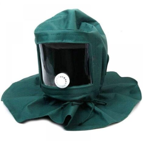 Casque Masque de Protection AntiVent Antipoussière pour Sablage Sableuse Bricolage