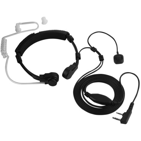 Casque Micro PTT avec Écouteur Gorge pour Baofeng UV-5R BF-888S, Flexible et Léger