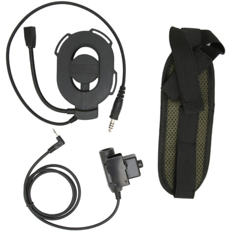 Casque moto avec écouteur unilatéral et PTT U94 pour Motorola T5428 6200C T80 2.5mm - Noir
