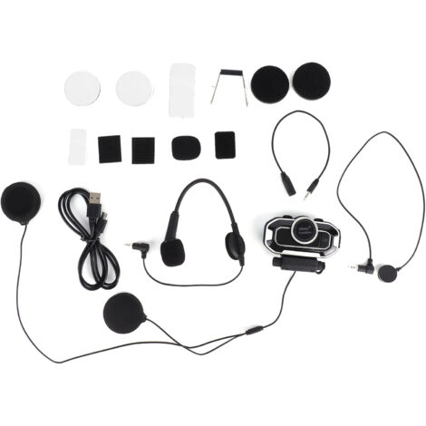 Casque moto Bluetooth 5.0 étanche sans fil avec micro intégré pour motard