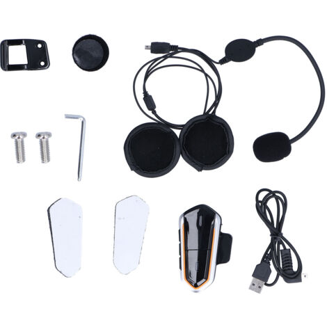Casque moto Bluetooth QTBE6 - Écouteur sans fil pour casque de moto
