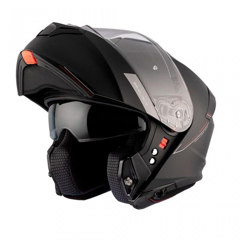 Mt Helmets Casque Moto Modulable P/j Mt Helme Genesis Sv Noir Mat Taille Xl