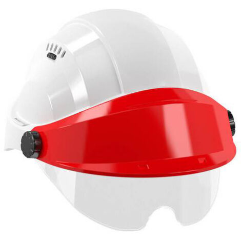CASQUE 'ORIZON' BLANC VISIERE ROUGE AVEC LUNETTE TALIAPLAST - 563716