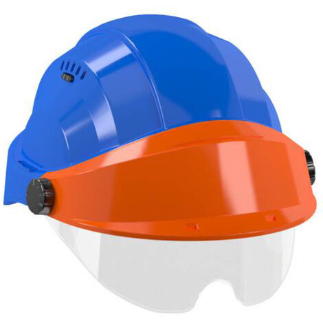 CASQUE 'ORIZON' BLEU VISIERE ORANGE AVEC LUNETTE TALIAPLAST - 563745