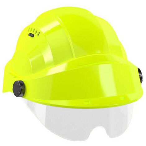 CASQUE 'ORIZON' FLUO JAUNE VISIERE FLUO JAUNE + LUNETTE TALIAPLAST - 563777