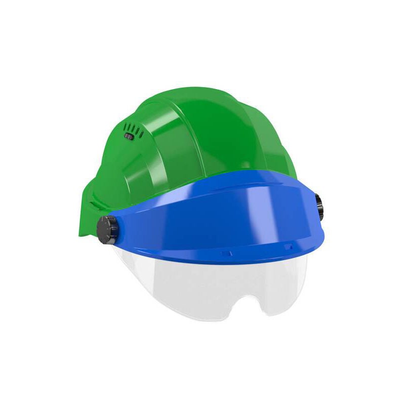 Casque 'orizon' vert visiere bleue avec lunette Taliaplast 563734