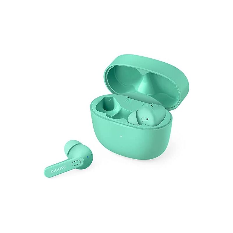 Philips - 2000 series TAT2206GR/00 casque et helmet Earphones True Wireless Stereo (tws) Inside dede ear Bluetooth Calls/Music Turquoise