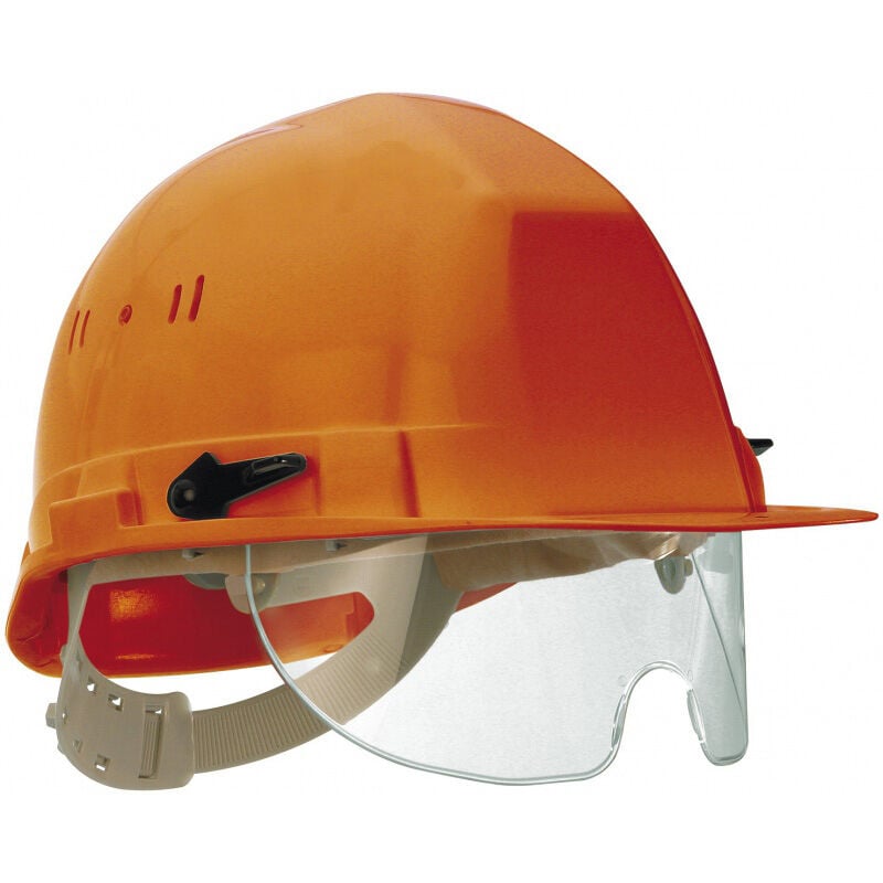 Casque Taliaplast polyéthylène à molette avec lunette intégrée Visiocéanic Orange-564825