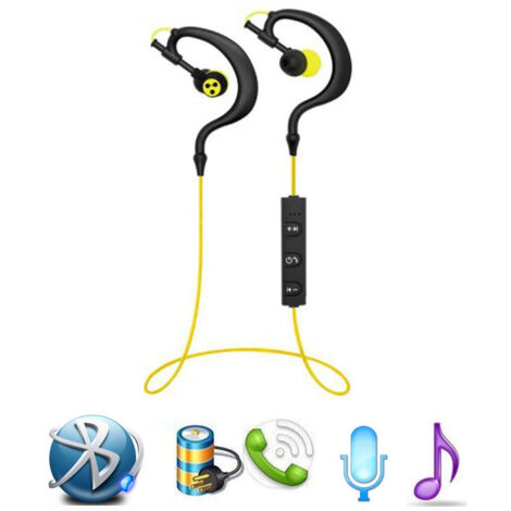 Casque Sport Stéréo Audio Bluetooth Smartphone Téléphone Portable Bouchon D'oreille