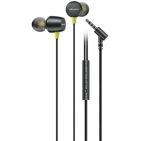 Casque stéréo AWEI L5, prise jack 3,5 mm, noir