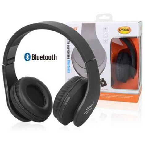 Casque Stéréo Sans Fil Bluetooth V4.2 Fm Emplacement Micro Sd Mp3 Aux-in R6800