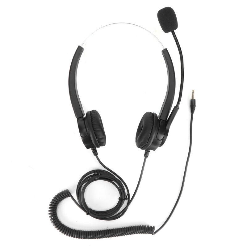 Casque téléphonique professionnel avec micro pour centre d'appels, bureau et téléphone fixe VH500D-3.5 (binaural)