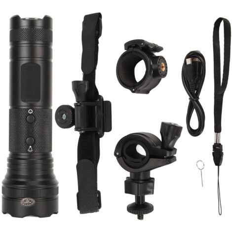 Casque Vélo Caméra 4K HD Étanche IP66 5 Modes Lumière Flash LED pour Cyclisme Camping Sport