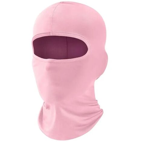 Casques de moto automne-hiver, unisexes, avec lunettes de ski respirantes roses.