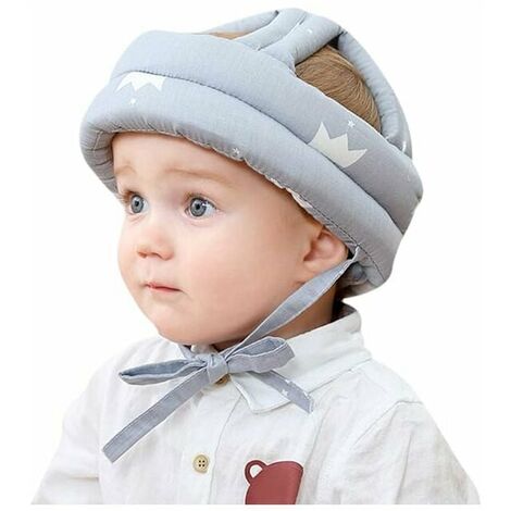 Casques de Sécurité pour Bébé Chapeaux Antichute pour Bébé Casquettes en Coton Ajustables pouvant Protéger la Tête Adaptées aux Enfants de 0 à 3 Ans