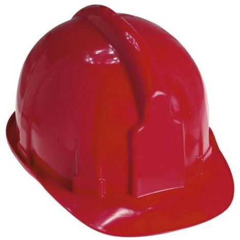 Casques de travail rouges