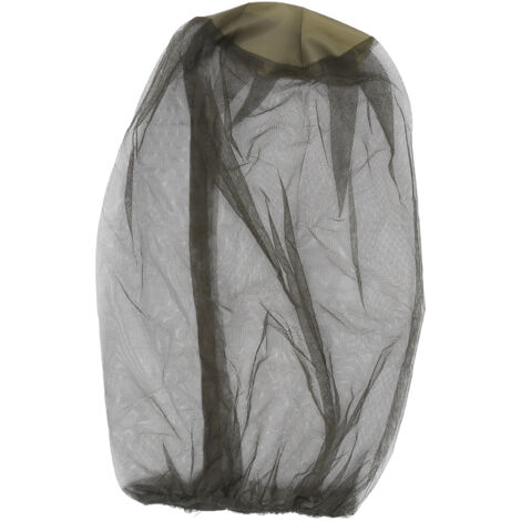 Casquette anti-moustiques en nylon respirante avec filet de pêche nocturne et protection solaire (Vert militaire)