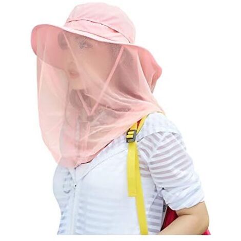 Casquette Anti-moustiques - Filet Protecteur Intégré - Protection UV 50+ - Aération par 4 Orifices - Tour de Tête 58-59 cm - 1 Pièce