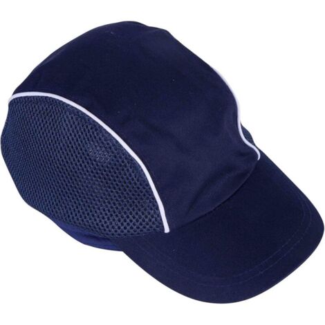 Casquette de Sécurité Anti Chute Casquette Coquée Protection Tête Sport Baseball Anti Heurt pour Travail Constructeur Bricolage de Coton Bleu