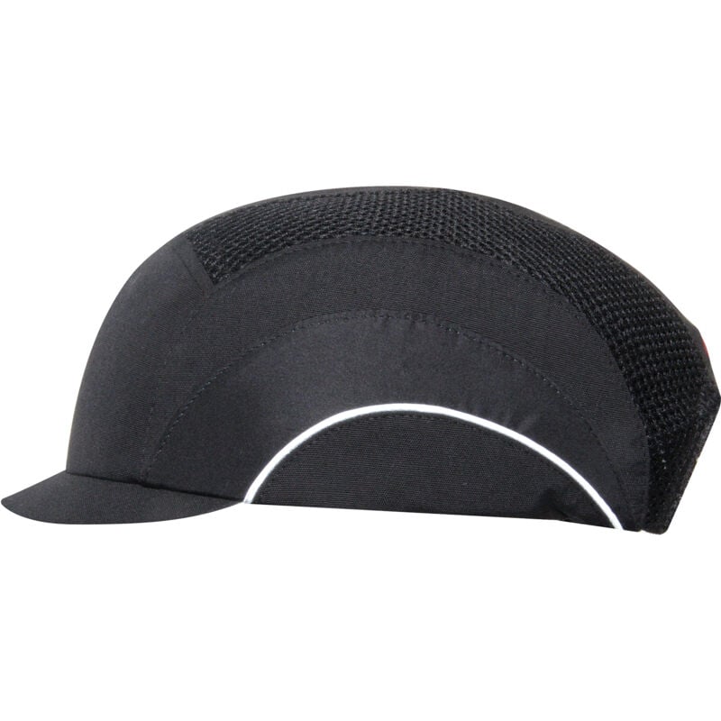 Casquette de sécurité Hardcap A1+ micro visière - 2.5cm Noir