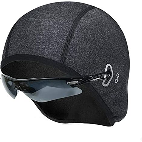 Casquette de Sport d'hiver Casquette de Cycliste,Casquette Fonctionnelle pour Homme,Doublure de Casque,Convient aux Lunettes Coupe, Course à Pied, Cyclisme,Moto,Exercice,Ski (Gris)
