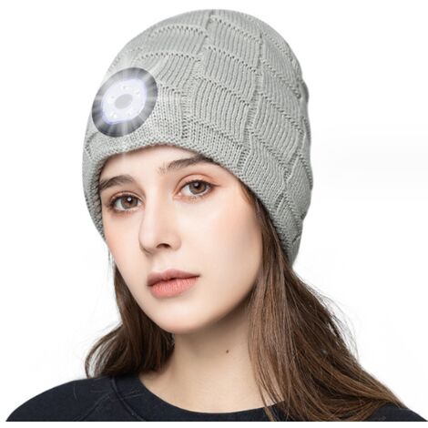 Casquette lampe frontale rechargeable mains libres avec connexion USB pour hommes et femmes par Vale
