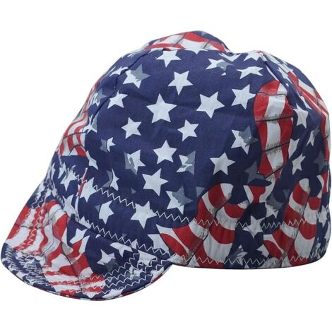 Casquettes de casque de soudage drapeau américain pur coton pour soudeurs