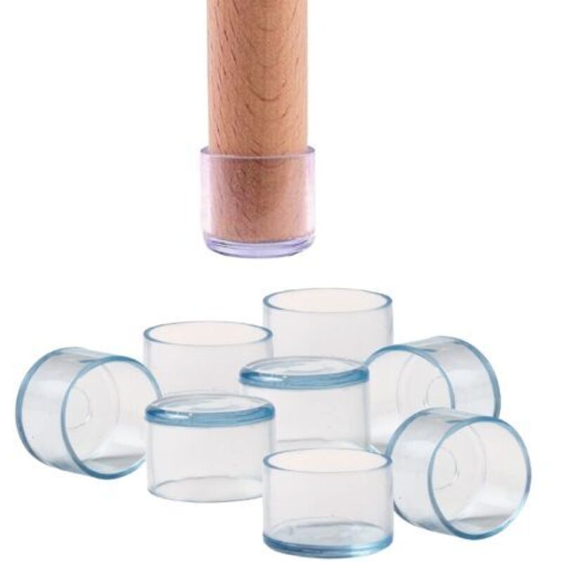 Beijiyi - Casquettes en Silicone pour Chaises et Meubles - 16 Pièces - Pieds Patins Ronds pour Jambes en Bois, Plastique ou Fer de Chaises et Tables