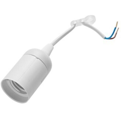 Casquillo blanco E27 con cable de 190 mm D.3006MA